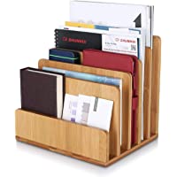 Homfa Organizador de Escritorio Bambú Archivador Almacenaje Documentos Revistas Libros Papel A4 para Oficina Estudio con…